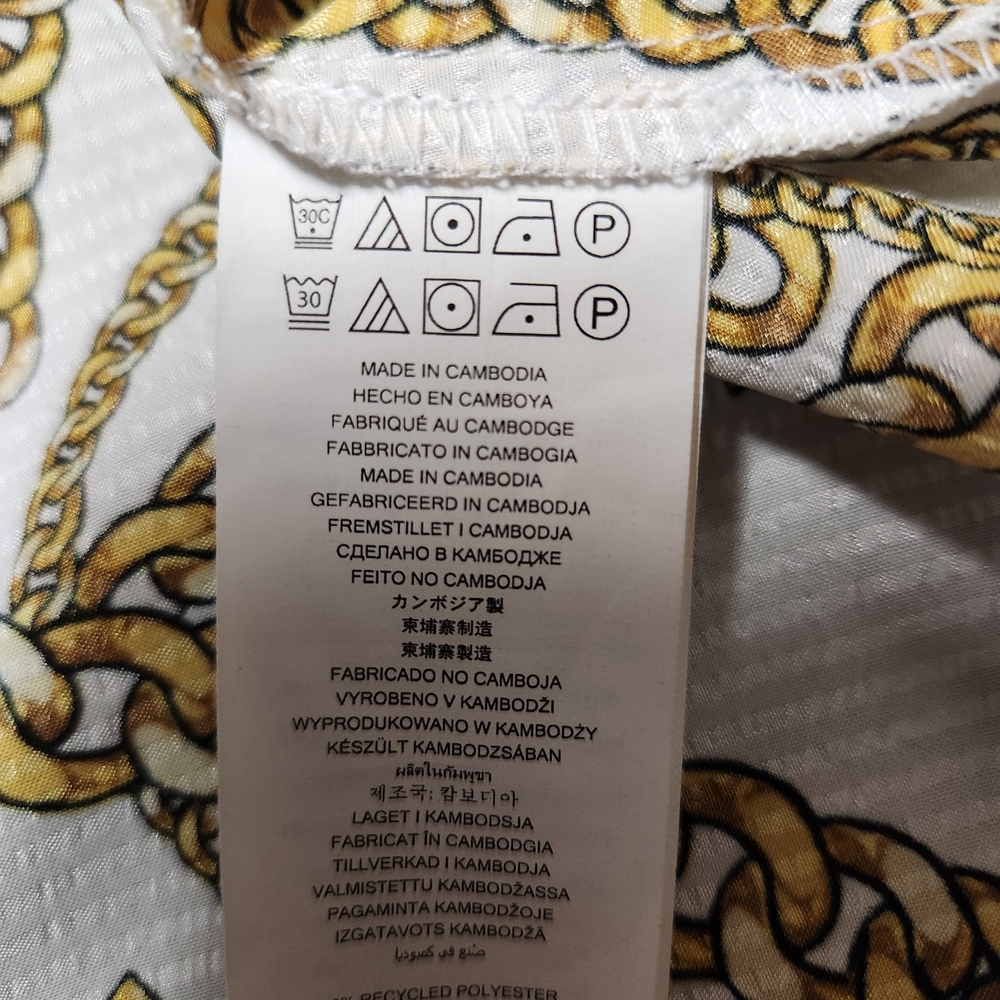 Michael Kors White and Gold Button Down Shirt - Picture 7 of 9